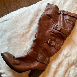 Hardly Worn High Heel Leather Boots